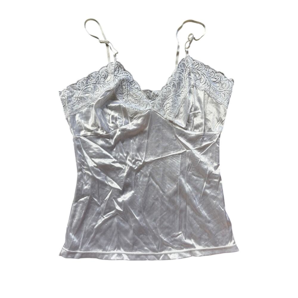 Native Intimates White Satin Lace Cami - Size L